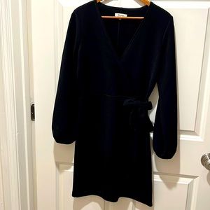 Madewell Black Faux Wrap Dress.  New.  Size Small